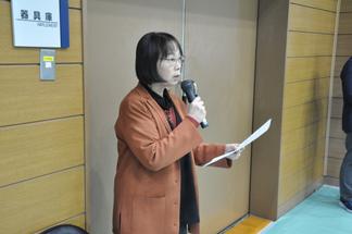 園田就職部長の開会挨拶