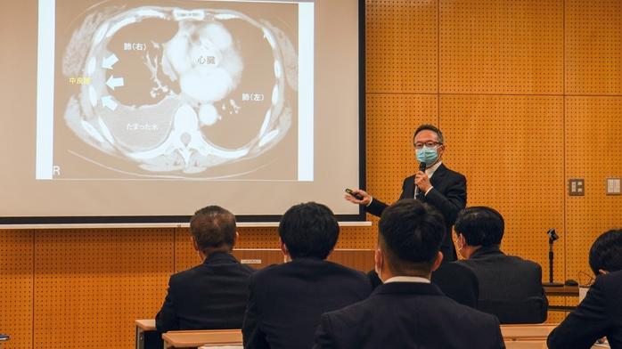 福岡県立田川科学技術高等学校で8校を結んだ「がん教育出前授業」を実施