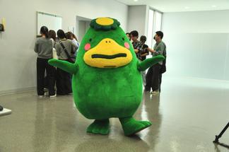 久留米市キャラクターくるっぱも応援に来てくれました