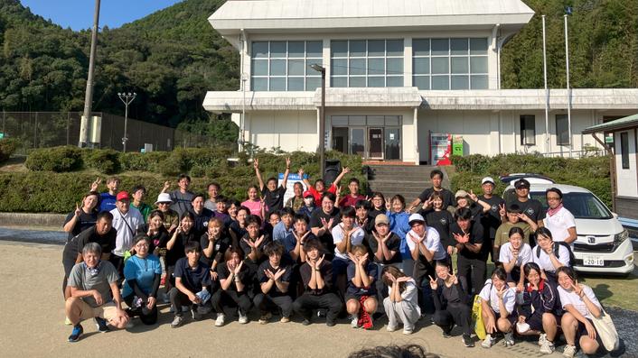 スポーツ医科学科の学生を含む南関子ども体力向上推進コンソーシアムのメンバー