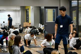 声を掛け合いながらトレーニングスタート