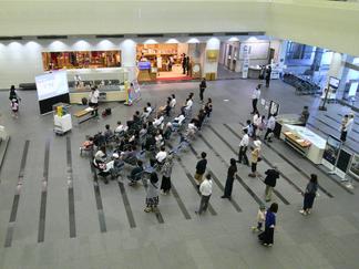 展示が行われる福岡市博物館1階グランドホール