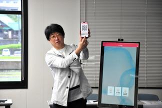 ㈱オケイオス代表取締役中村氏による実演