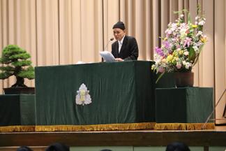 石橋学校長　式辞