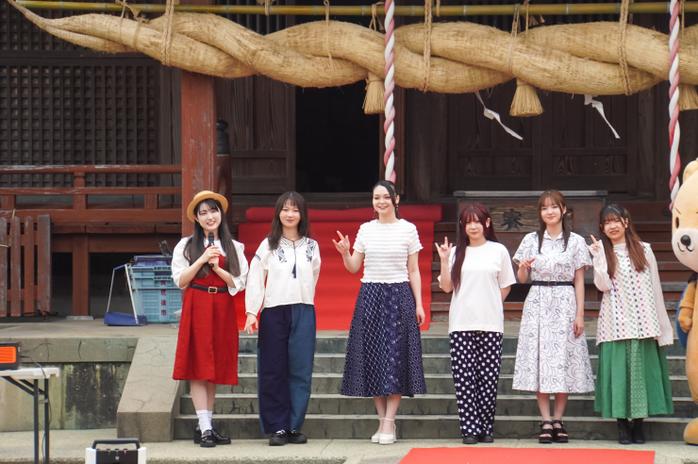 学生が「絣の里巡り in 筑後」などで伝統工芸久留米絣をPR