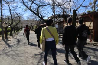 「秋月城跡」を散策中