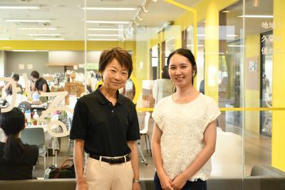 「つながるめ」館長の濵﨑教授と永廣さん