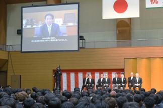 久留米市長からは動画での祝辞をいただきました