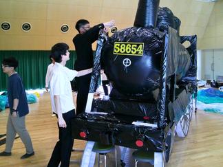 展示した「SL人吉」の模型