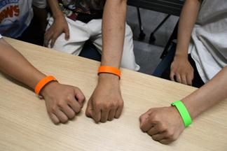 オレンジは3年生、グリーンは2年生　※ブルーが1年生