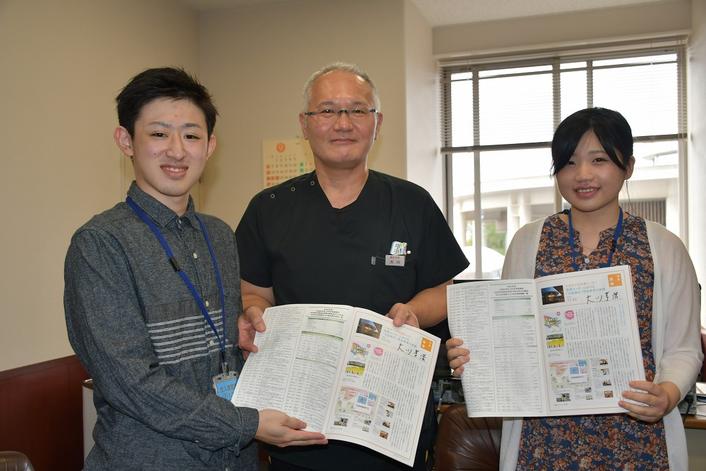 写真左から石川さん、大川病院長、尾澤さん