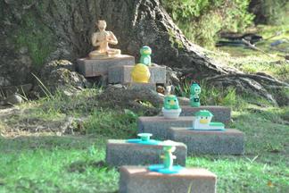 3Dプリンターで出力されたカッパ（映像メディア）