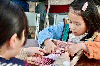 毛糸のコースター作り