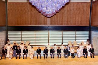 拝謁が行われた皇居「春秋の間」にて