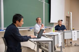 （左から）岩本准教授、駄田井氏、増淵氏