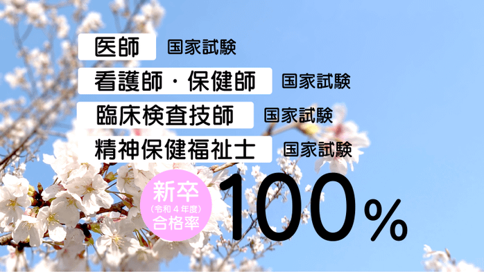 国家試験合格率で5つの100%達成