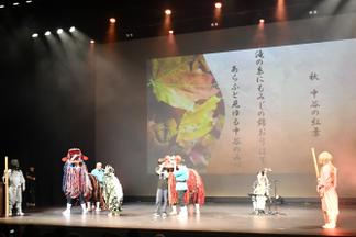 筑前琵琶の演奏（秋）と獅子舞のコラボ