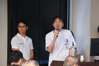 閉会の挨拶をする中島副院長
