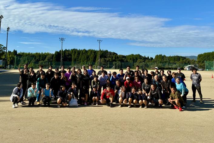 スポーツ医科学科の学生を含む南関子ども体力向上推進コンソーシアムのメンバー