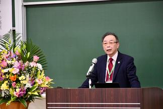 日本体育・スポーツ経営学会の清水紀宏会長(筑波大学)