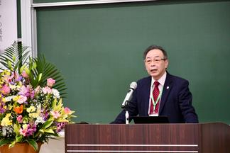 日本体育・スポーツ経営学会の清水紀宏会長（筑波大学）