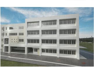 特別教室棟完成イメージ（正門方向から）