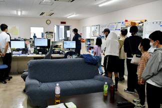 ドクターヘリ運航センター内での説明