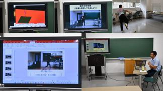 大島准教授による投球速度の測定