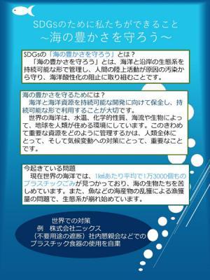 会場に掲示された国際文化学科の2年生の手によるSDGsのポスター（抜粋）
