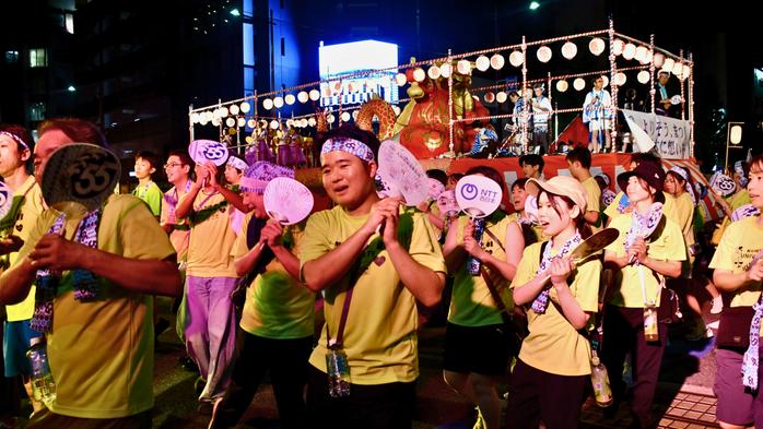 第55回水の祭典久留米まつり「一万人のそろばん総踊り」に参加