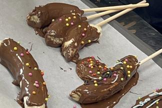 子どもたちが作った「チョコバナナ」