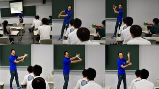 原教授による二種類のテーピング技術の実演