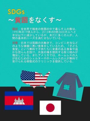 会場に掲示された国際文化学科の2年生の手によるSDGsのポスター(抜粋)