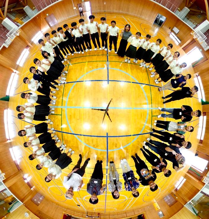 学生サークルteam.csvと見崎中学校のみなさん(360度カメラ）