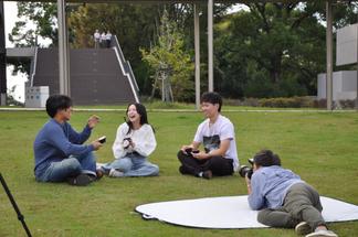 ポスター用写真の撮影風景