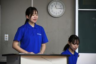 大学院生から大事なメッセージが伝えられました