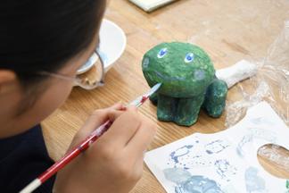 制作風景（張り子作品）